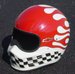 Custom Flamed & Checkerboard Helmet for Steve Schmidt NHRA Pro Stock.