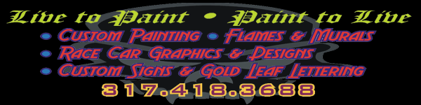 Custom Painting, Flames, Murals, Race Car Graphics